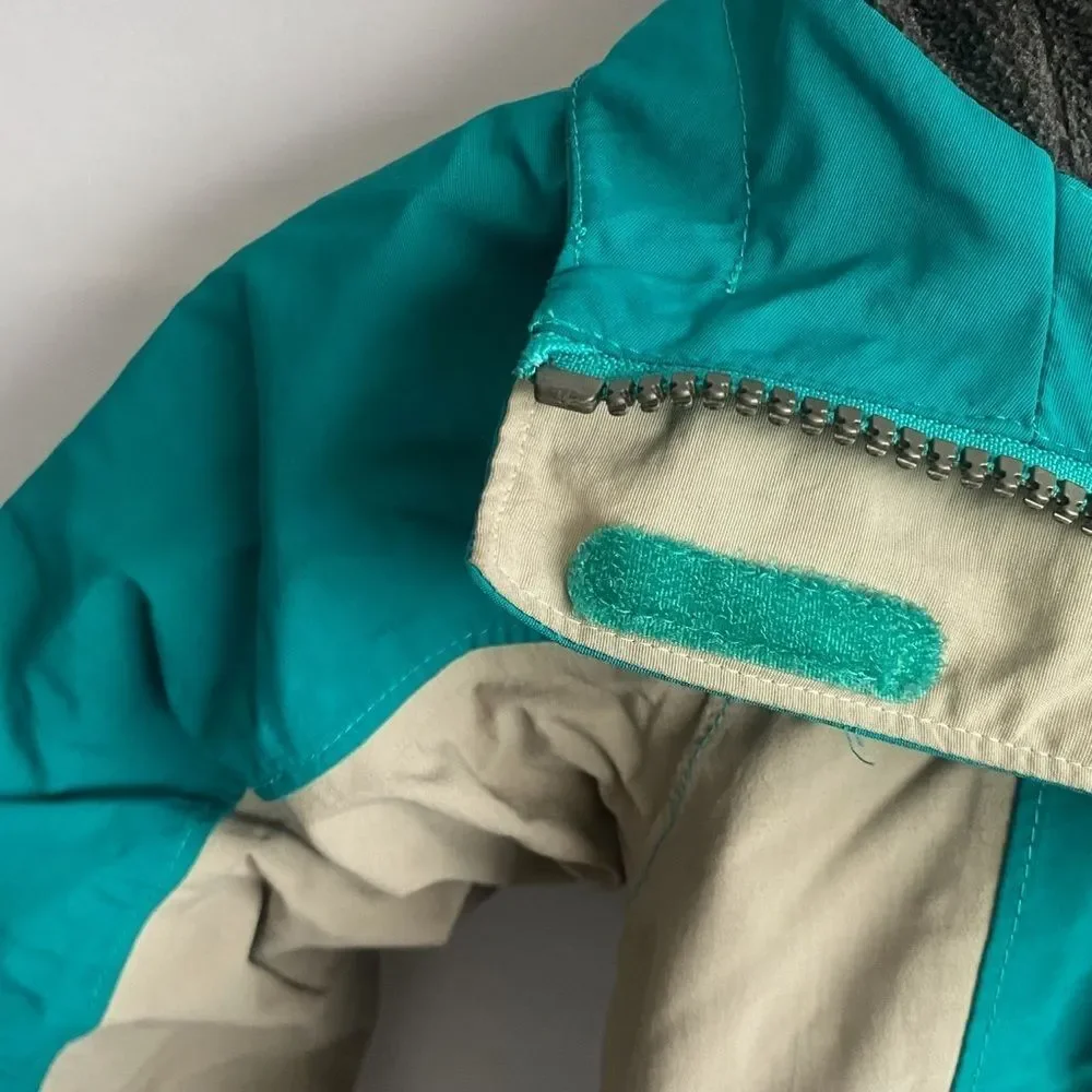 Lands' End Turquoise Winter Hooded Ski Jacket